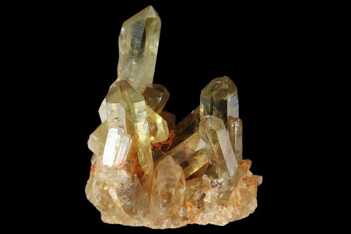 Yellow Quartz Crystal Cluster (Heat Treated) - Madagascar #174613